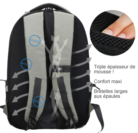 Sac de voyage USB / Anti-Agression / Compatible ordinateur 15 pouces